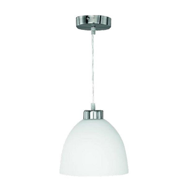 Reality Trio Pendelleuchte nickel matt, Glas Opal weiß, D=20cm, 8964