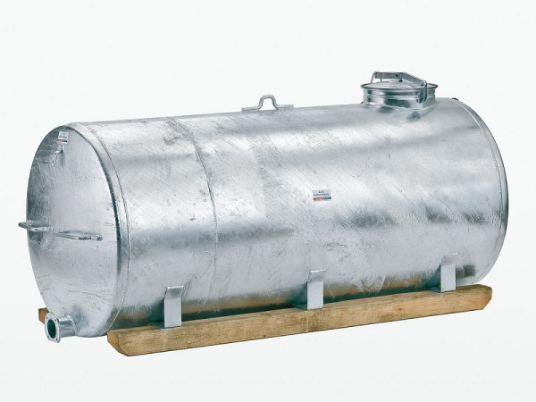 Growi Stahlwassertank 2500 Liter feuerverzinkt, mit Holzkufen, 10038080