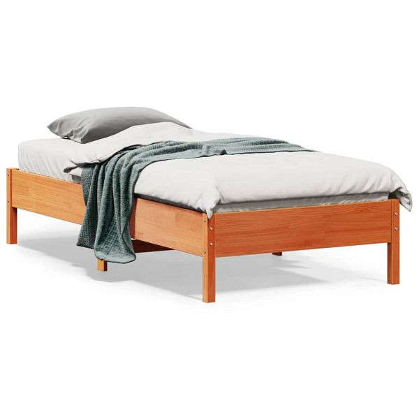 vidaXL Massivholzbett Wachsbraun 90x190 cm Kiefer, 842729