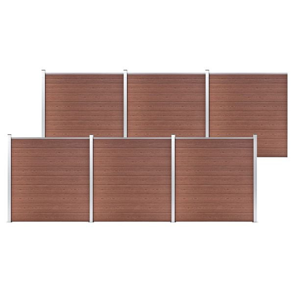 vidaXL Gartenzaun WPC 1045x186 cm Braun, 3053211