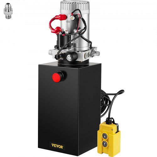 VEVOR 12V 10 Quart Auto Hydraulische Pumpe Stahl einfachwirkend für Muldenkipper, 10LCZYYBTXDZY0001V0
