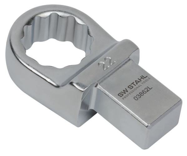 SW-Stahl Einsteck-Ringschlüssel, 22 mm, SW 22 Einsteckvierkant 14 x 18 mm, 03862L