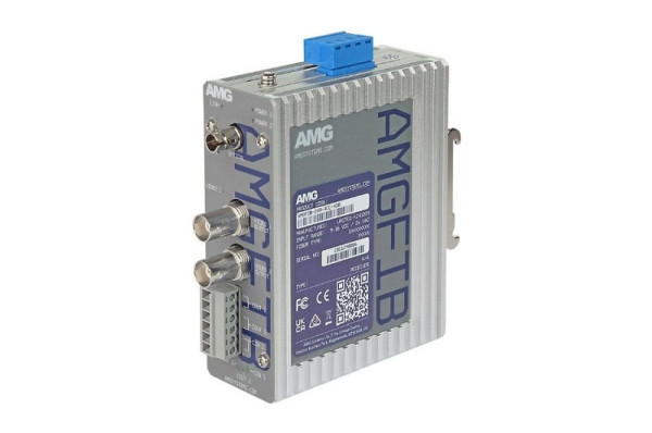 AMG Systems 2-Kanal CVI/TVI/AHD/CVBS Video Transmitter, 2x Kontakt in Videorichtung, 1x in Return, Multimode 500 m, 1 Faser, 1310nm, AMGFIB-2VT-3CC-M1A
