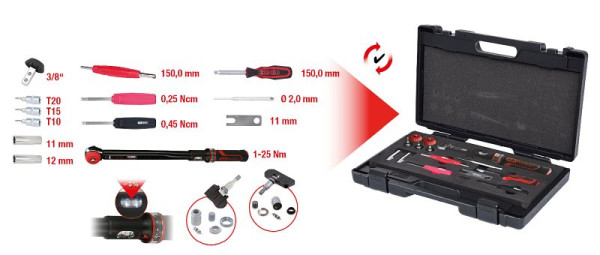 KS Tools RDKS / TPMS Werkzeug-Satz für Reifendruck-Kontrollsysteme, 13-teilig, 100.1180