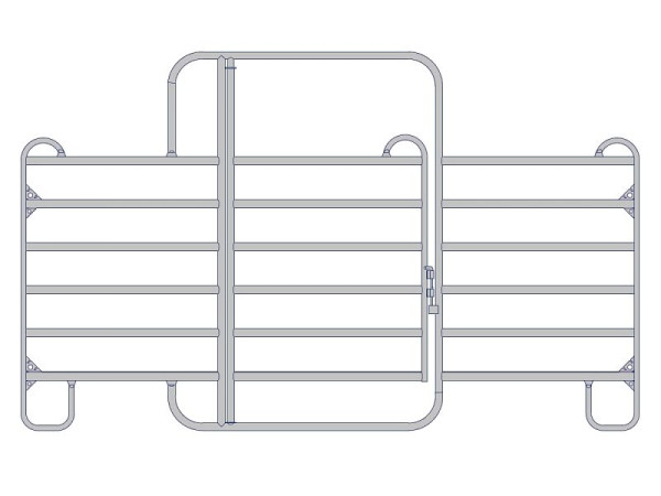 Growi Panel 360 cm Breite x 220 cm Höhe, Standard mit Tor Mittig, 19900060