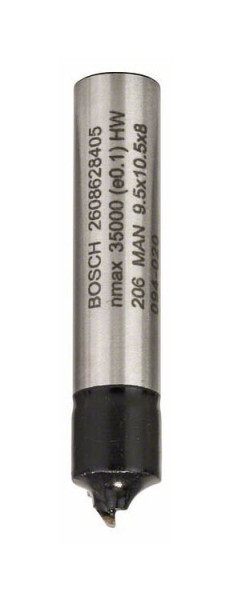 Bosch Viertelstabfräser, 8 mm, R1 3,2 mm, D 9,5 mm, L 10,2 mm, G 41 mm, 2608628405