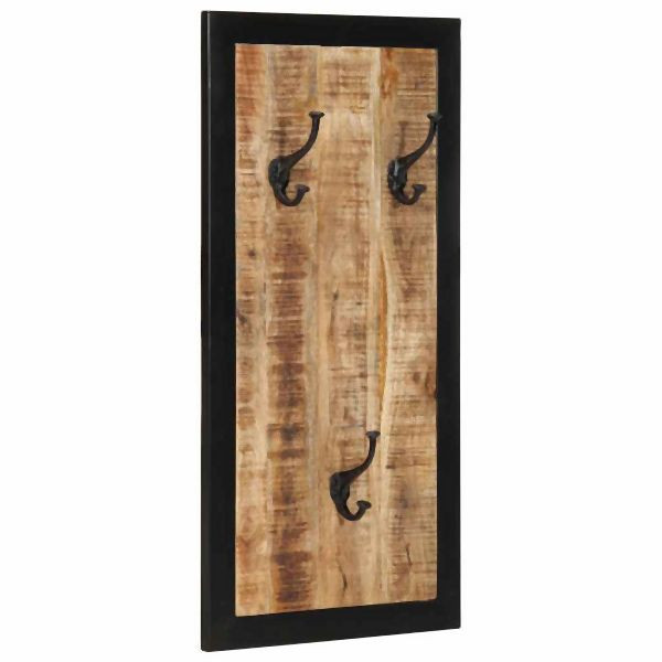 vidaXL Garderobe 40x2x80 cm Raues Massivholz Mango, 4015939