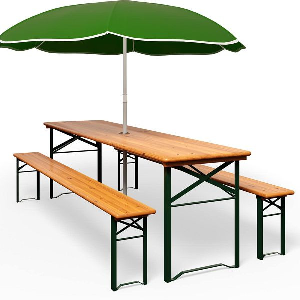 casaria Bierzeltgarnitur 3-tlg 170cm klappbar, 100048