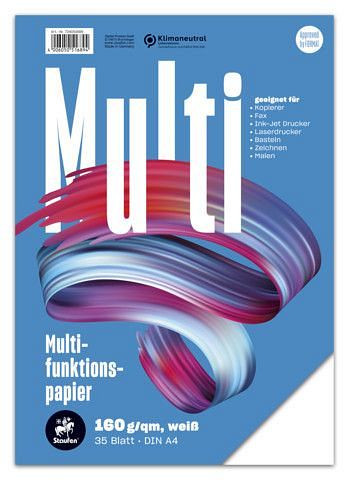 Staufen Multifunktionspapier 7X PLUS - A4, 160 g/qm, weiß, 35 Blatt, 734051689