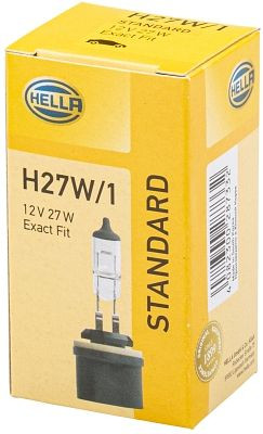 HELLA Halogen-Glühlampe, H27W/1, Standard, 12V, 27W, Sockelausführung Glühlampe: PG13, Schachtel, 8GH 008 991-021