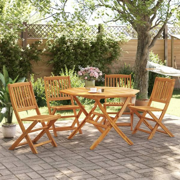 vidaXL 5-teilig Garten-Essgruppe Klappbar Massivholz Akazie, 3295249