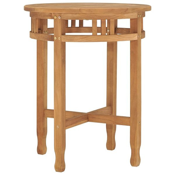 vidaXL Bistrotisch Ø60x60 cm Teak Massivholz, 315463, 8720286208656