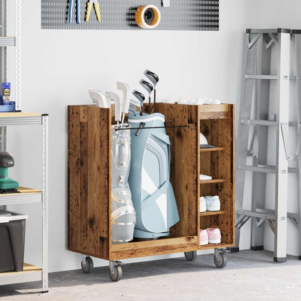 vidaXL Golf Schrank Mit Rad Uni Altholz 90 x 45 x 98 cm, 899469