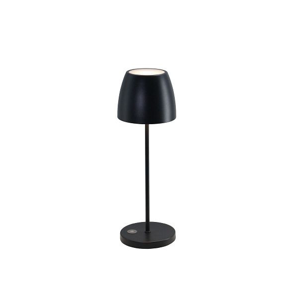 Feros Luxor Tischlampe, Schwarz, aufladbar mit ChargeHub, 173514