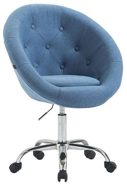CLP Arbeitshocker London V2 Stoff, blau, 319375, 4251756465193