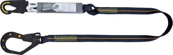 Kratos Dielektrisches Verbindungsmittel aus Gurtband mit Falldämpfer 2m, mit einem Dielektrischen Karabiner und Dielektrischem Gerüstha, FA3030820