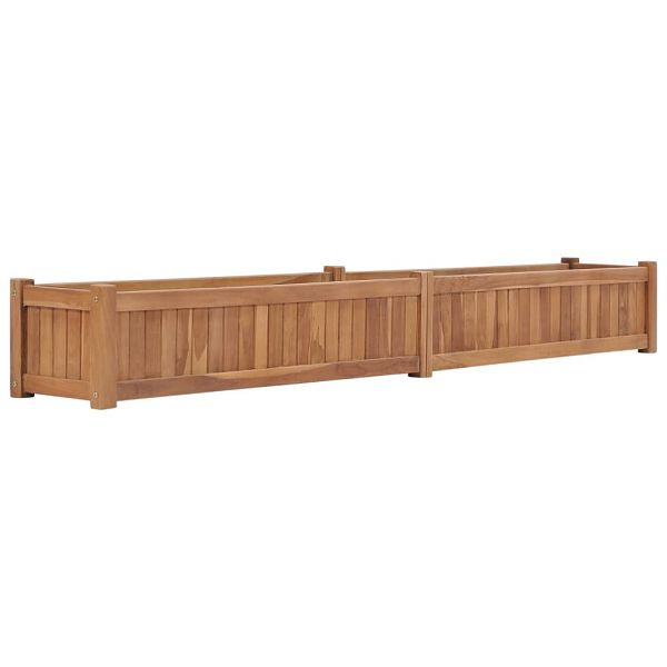 vidaXL Hochbeet 200x30x25 cm Massivholz Teak, 48970