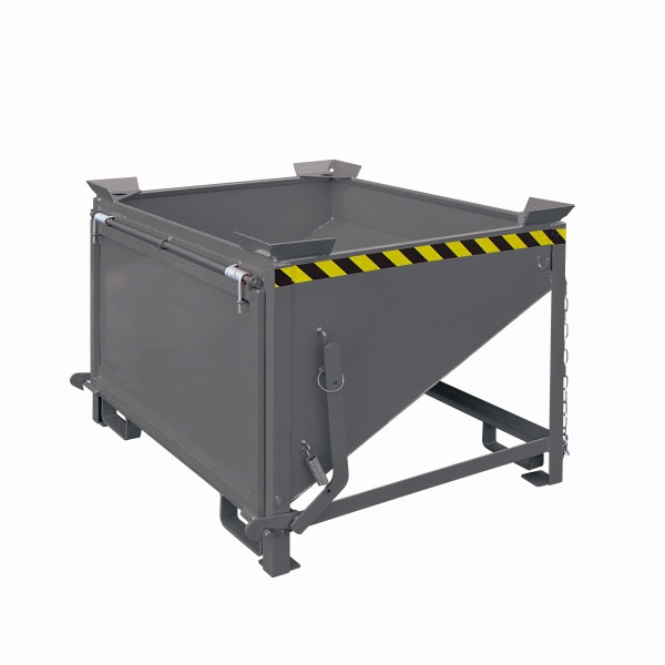 Eichinger Industrie Silobehälter mit großflächiger Schüttklappe, 300 Liter anthrazitgrau, 20530400000096