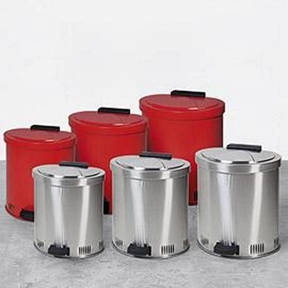 asecos Entsorgungsbehälter aus Stahlblech, 35 Liter, 440 x 425 x 490mm, 23156
