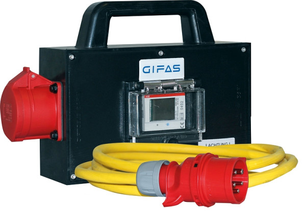 GIFAS Vollgummi-Verteiler Typ 2516, 1x CEE 32/400, 1x digitaler Drehstromzähler 40A, 295381