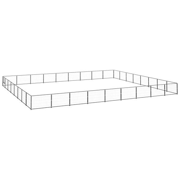 vidaXL Hundezwinger Schwarz 72 m² Stahl, Material: Stahl, 3082188