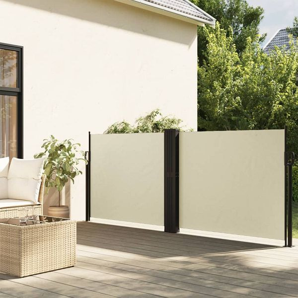 vidaXL Seitenmarkise Ausziehbar Creme 140x600 cm, 4004610