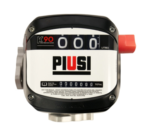 ZUWA Zählwerk mechanisch K90 für Diesel/Heizöl, maximaler Durchfluss 20-90 l/min, Version SW, P900SW