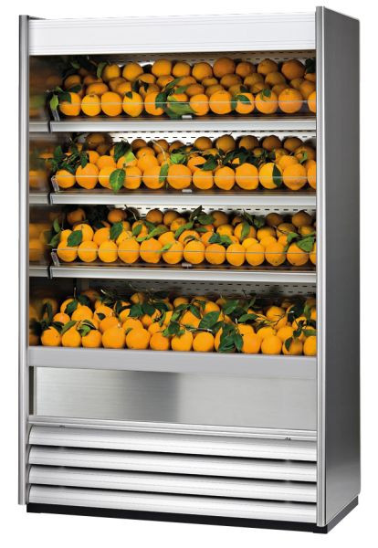 NordCap Wandkühlregal ALASKA 150 SLIM ENERGY CNS OM, zentralgekühlt, Umluftkühlung, 41863510150CNS-1