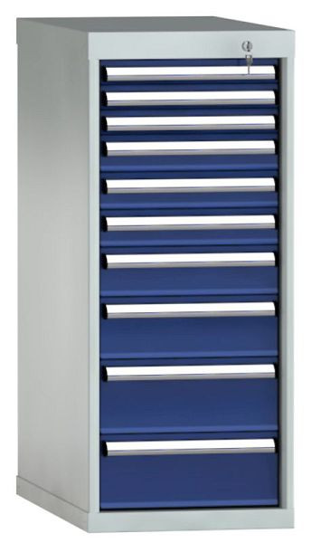 KLW Schubladenschrank 1000 x 419 x 750 mm H x B x T, Einbaumaß: 900 mm, Einteilung: 18x36 Einheiten, VU / 200 kg, SDB1000-10UP-001