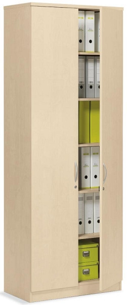 Deskin Flügeltürenschrank MULTI M, Buchedekor, B 800 x H 2200 x T 420 mm, 269597