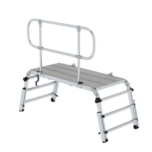 DENIOS Rettungs- und Arbeitsplattform Premium aus Aluminium, mit rutschsicherem Belag, 305107