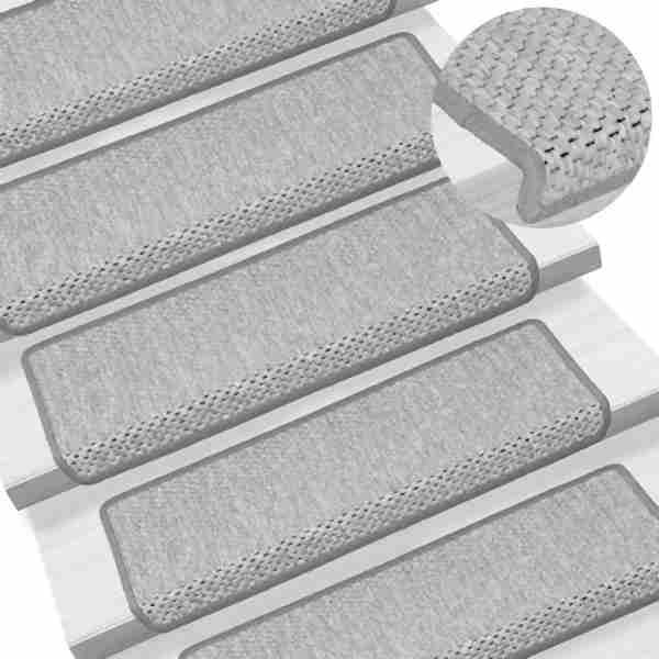 vidaXL Treppenmatten Selbstklebend Sisal-Optik 15 Stück 65x21x4cm Beige, 326882
