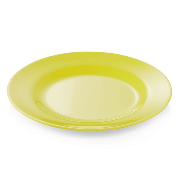 WAS Melamine Teller, flach, Durchmesser 20 cm, gelb, Melamin, VE: 12 Stück, 9360204