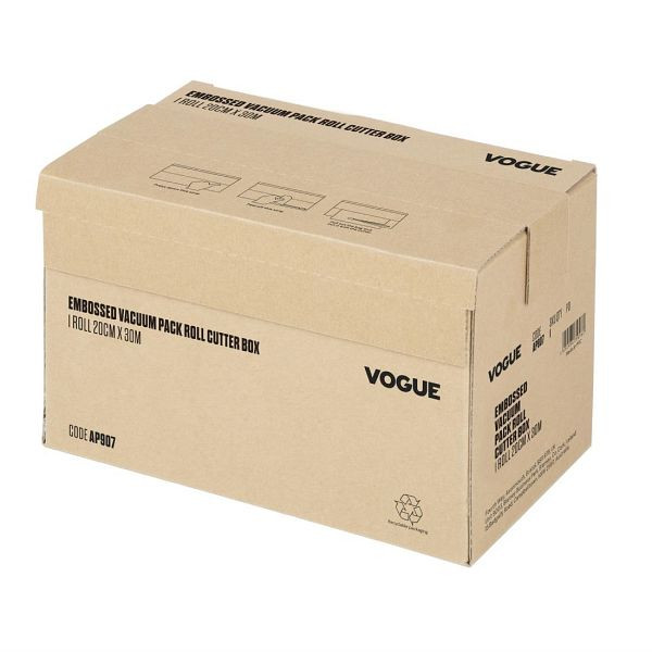 Vogue Vakuumierbeutel Rolle mit Schneidefunktion, 200 mm breit, Kartonbox, AP907