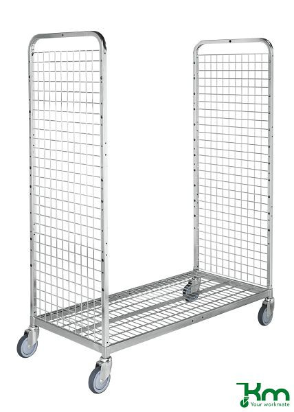Kongamek Kommissionierwagen Modul 300, 900 x 625 x 1230 mm, Verzinkt, 4 Lenkrollen 2 davon mit Bremse, KM300-S12B
