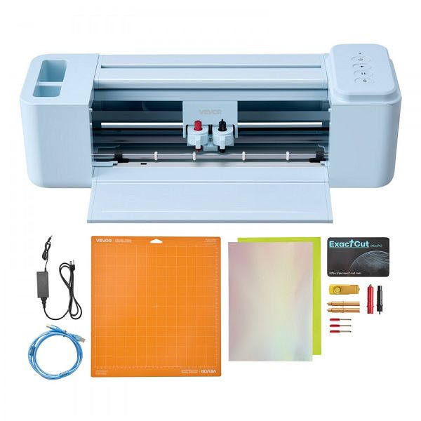 VEVOR Vinylschneidemaschine 30cm, Schneideplotter mit Tastensteuerung, kompatibel mit Mac/Windows/Android/iOS, TSSDKZJ2PDP1UV4TH001V2