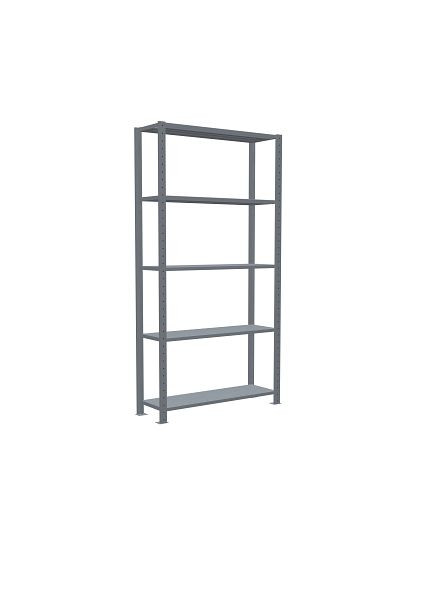 Schulte Grundregal, Steckregal MULTIplus85, 2000 x 1000 x 300 mm, 5 Fachböden, Kreuzstrebe, verzinkt, 13130