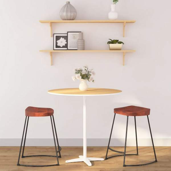 vidaXL Gavin Barhocker 2 Stück 45x38x53 cm Massivholz Mango, 344914
