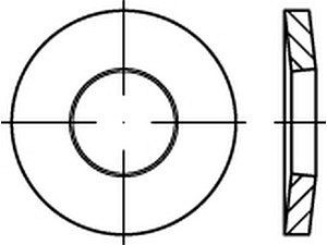 Spannscheiben DIN 6796 Federstahl 5 mechanisch verzinkt VE=S (2500 Stück)