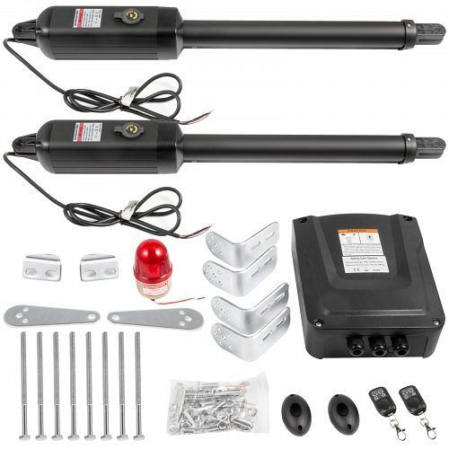 VEVOR Doppel-Schwenktoröffner, automatisch, bis zu 300 kg und 2,74 m lang, 50 W AC-betriebenes automatisches Tor 16 mm/s, LBKMJ660B2G110201V2