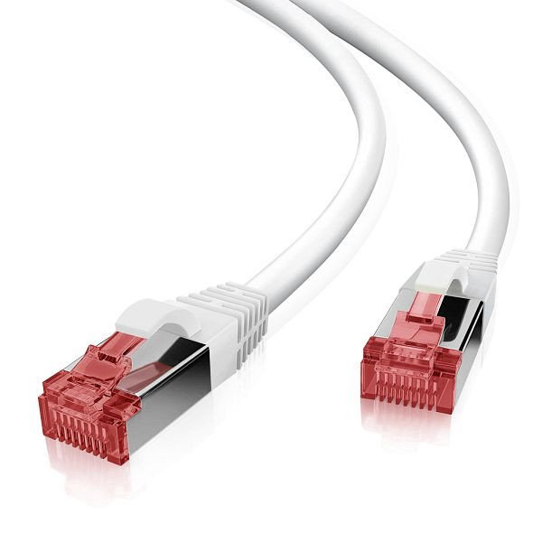 Helos Patchkabel S/FTP Cat 6 weiß 7,5m, 118058