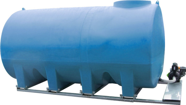 Duraplas Wassertransporttank 4000-l, mit Restentleerung, lichtblau, AQ4001VTC