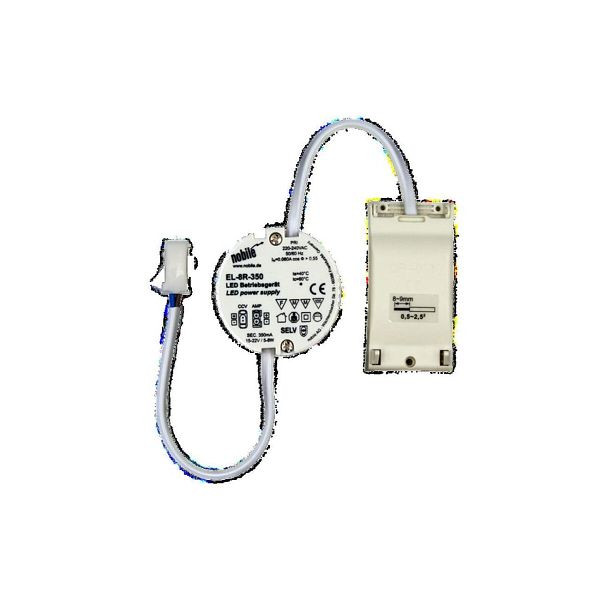 NOBILE LED-Trafo weiß IP20 5-8W 0,35A 22V nicht dimmbar IP20 Kunststoff dynamisch 220-240V EL-8R-350, 100548