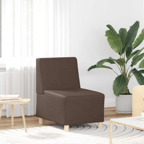 vidaXL Sessel Braun 55 cm Abmessung Kunstleder, 4108489