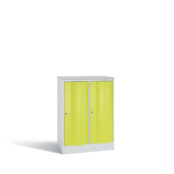 C+P Spind Resisto, 2 Abteile, H1077xB772xT540 mm, Grau/Viridingrün/DBS Hellgrau, 8271-272 S10115