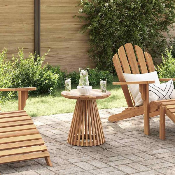 vidaXL Gartenseitertisch Braun 50 x 50 x 49,5 cm Teak-Massivholz, 42006348