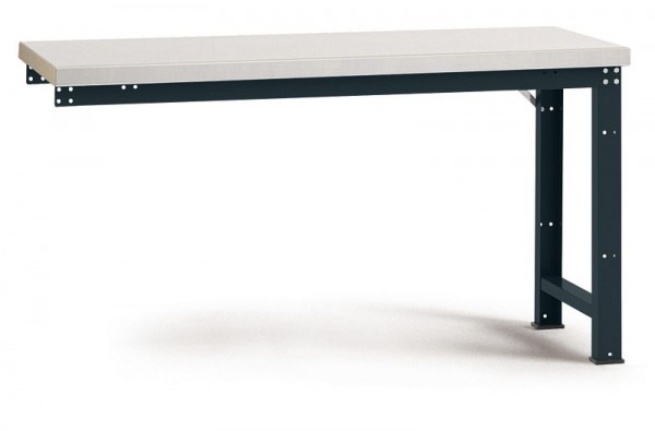 Manuflex Anbauwerkbank PROFI Standard mit Blechbelagplatte, BxTxH = 1250 x 700 x 840 mm, Anthrazit, WP4006.7016