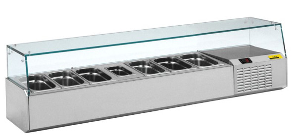 NordCap Pizzakühltisch-Aufsatz A 1610, für GN 1/4-150 oder GN 1/9-100, steckerfertig, statische Kühlung, 46710307012-0-G-0