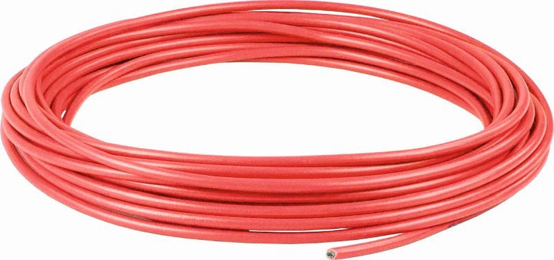 as-Schwabe 5m PVC-Leitung, rot H07V-K 1,5mm², rot, beide Seiten glatt abgeschnitten, 30041