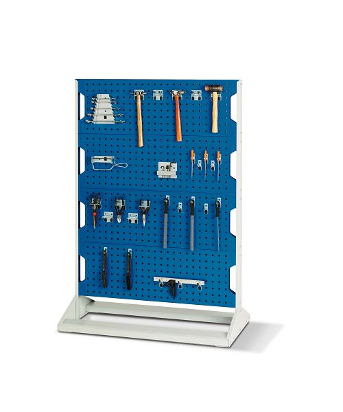 bott perfo Rack mit 60 Teilen 8 Platten, 30 Haken, 20 Klemmen, 10 Halter BxTxH: 1000 x 550 x 1450 mm, RAL 5010, 16917201.11V